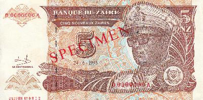 Beschrijving voorzijde: SPECIMEN